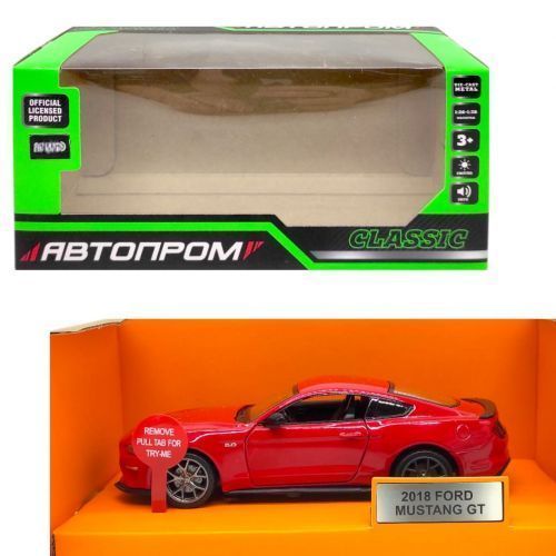 Машинка металева "АВТОПРОМ 1:34 Ford Mustang GT" мікс видів 282652 фото