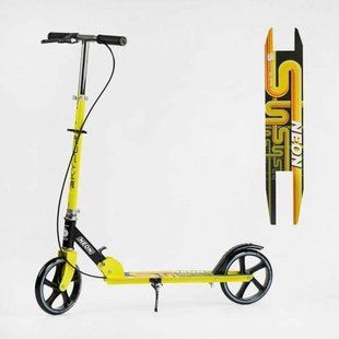 Самокат двоколісний Skyper Neon N-81483 (6) сталева рама, ручне гальмо, колеса PU діаметр 200мм, грипси гумові 269269 фото