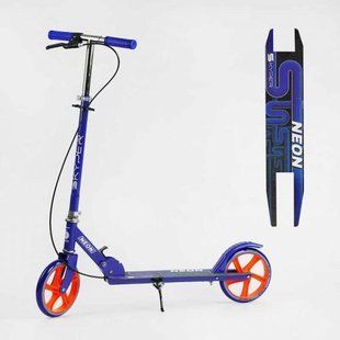 Самокат двоколісний Skyper Neon N-41417 (6) сталева рама, ручне гальмо, колеса PU діаметр 200мм, грипси гумові 269270 фото
