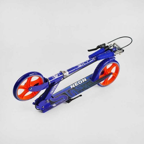 Самокат двоколісний Skyper Neon N-41417 (6) сталева рама, ручне гальмо, колеса PU діаметр 200мм, грипси гумові 269270 фото