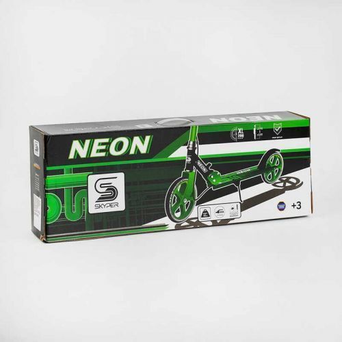 Самокат двоколісний Skyper Neon N-41417 (6) сталева рама, ручне гальмо, колеса PU діаметр 200мм, грипси гумові 269270 фото