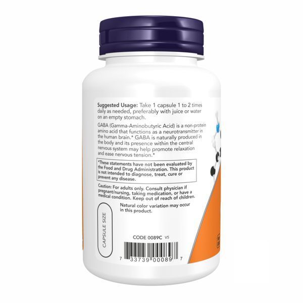 GABA 750mg - 100 vcaps 18304 фото