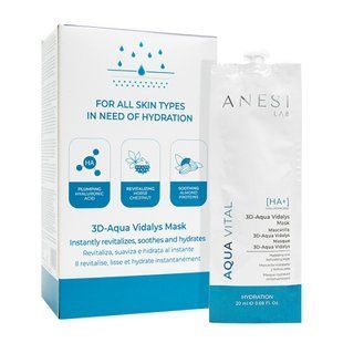 Освіжаюча та відновлююча гель-крем-маска 3D-AQUA VITAL VIDALYS MASK Anesi Lab 20 мл anesi 032 фото