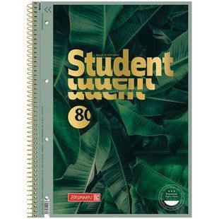 Коледж-блок А4 Premium, клітинка, 80 арк., Jungle 271129 фото