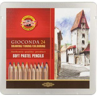Олівці пастельні GIOCONDA 8827, набір24кол.,мет.уп 270887 фото