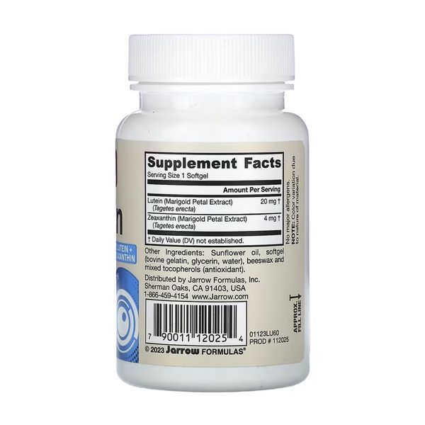 Lutein 20mg - 60 softgels 30497 фото
