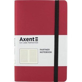 Книга записна Partner Soft, 125*195, 96арк, кліт, червона 264704 фото