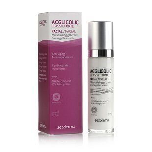 Сесдерма Acglicolic Classic Зволожувальний крем-гель Форте з гліколевою кислотою SesDerma Acglicolic Classic Moisturizing CreamGel 40000005 фото