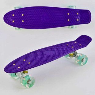 Пенні борд "Best Board", ФІОЛЕТОВИЙ, дошка = 55см, колеса PU зі світлом, діаметр 6 см 268427 фото