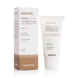 Сесдерма Депігментуючий крем з SPF 20 SesDerma Kojicol Skin Lightener Cream SPF 20, 30 мл 40000022 фото