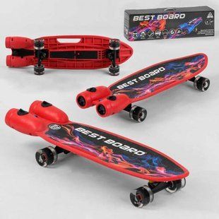 Скейтборд "Best Board" з музикою і димом, USB зарядка, акумуляторні батареї, колеса PU зі світлом 60х45 мм 268664 фото