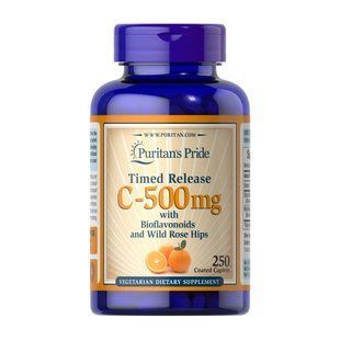 Vitamin C-500 mg with Rose Hips Time Release - 250 caps 33195 фото