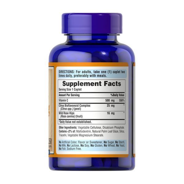 Vitamin C-500 mg with Rose Hips Time Release - 250 caps 33195 фото