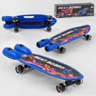 Скейтборд "Best Board" з музикою і димом, USB зарядка, акумуляторні батареї, колеса PU зі світлом 60х45 мм 268665 фото