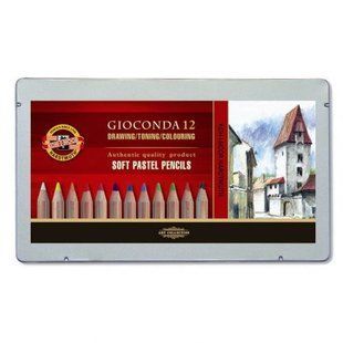 Олівці пастельні GIOCONDA 8827, набір12кол.,мет.уп 270950 фото