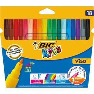 Фломастери BIC Visa 18 кольорів 281559 фото
